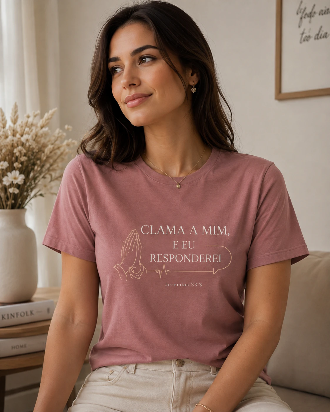 Camiseta Clama a mim e eu responderei da coleção Fé e Identidade