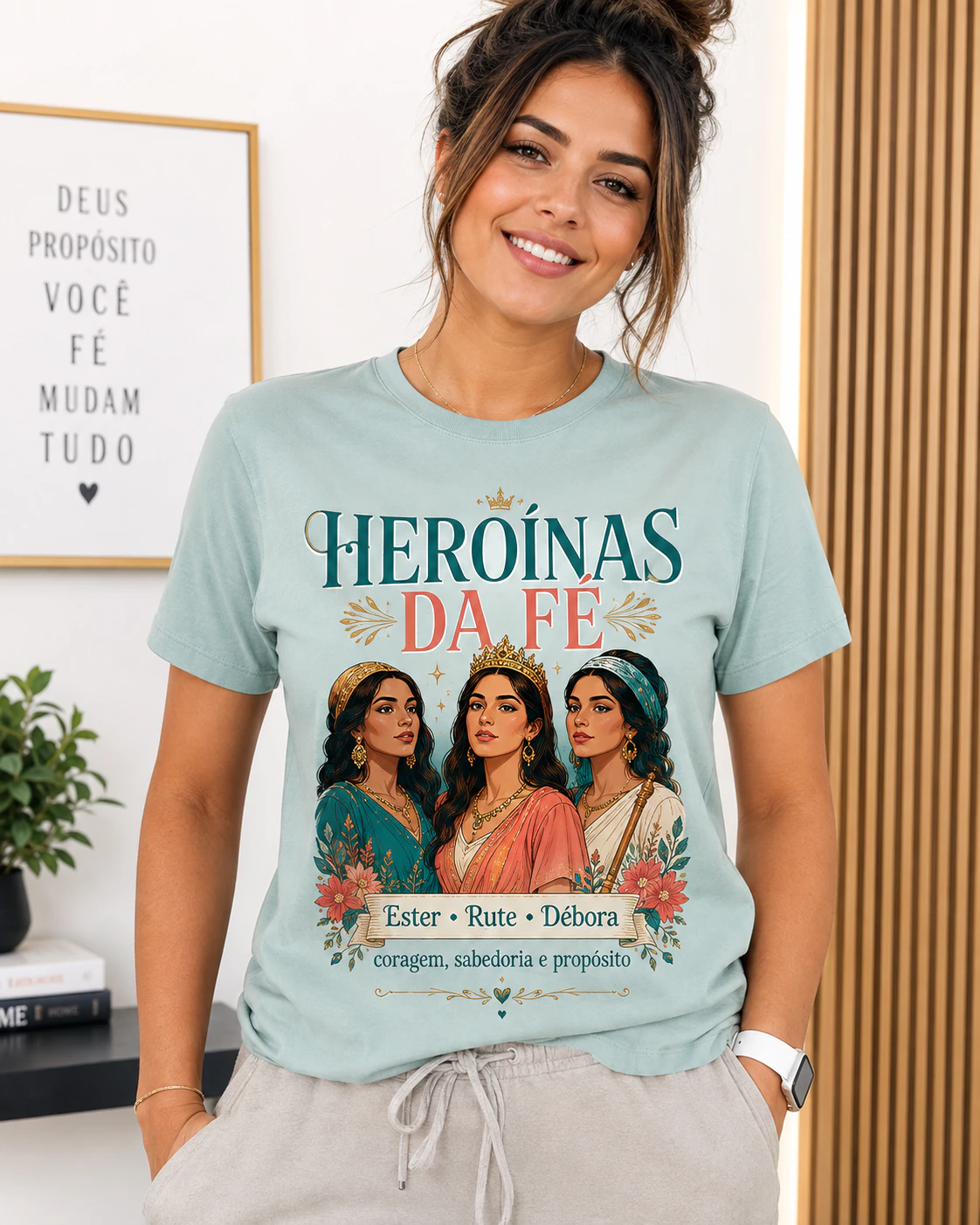 Camiseta Heroínas da fé da Scientia Divina