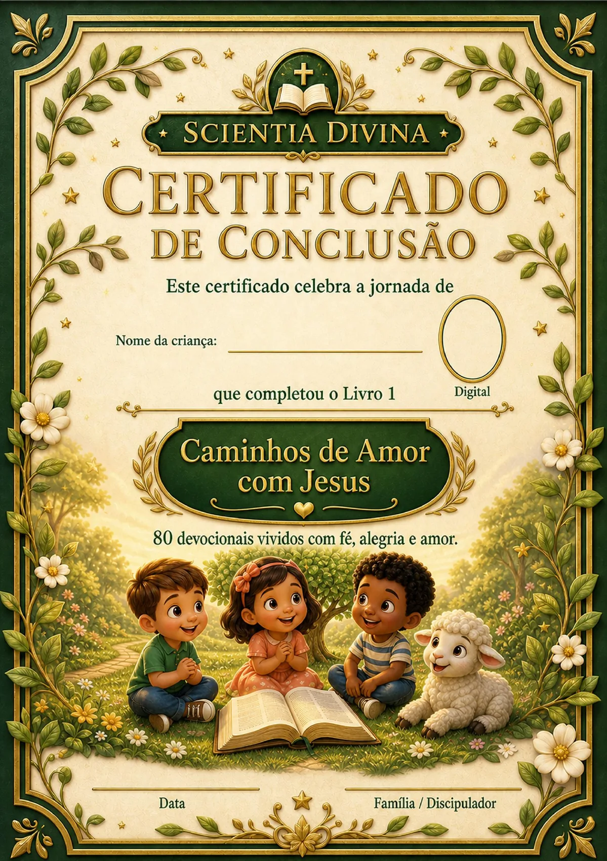 Certificado de conclusão do Livro 01