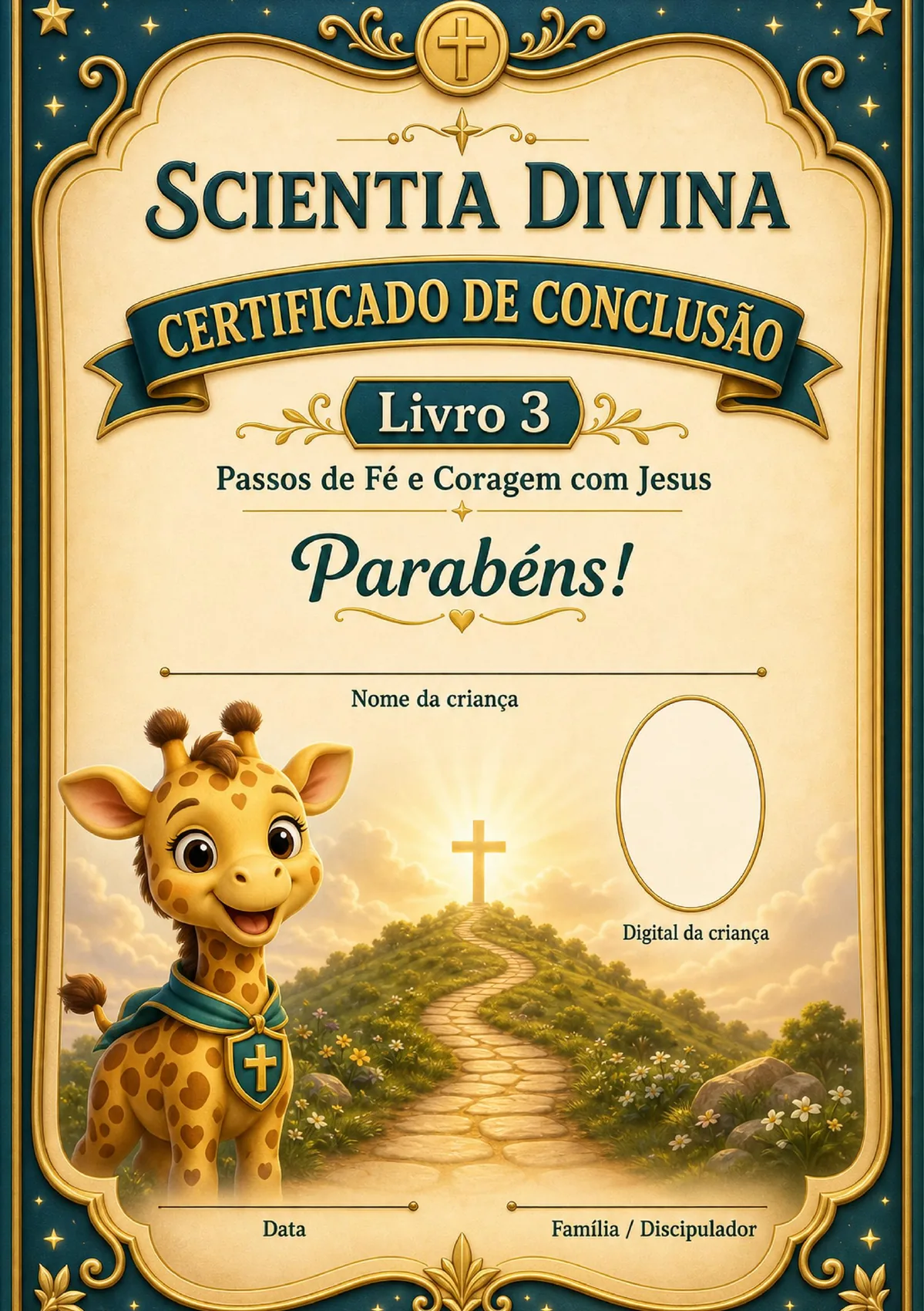 Certificado de conclusão do Livro 03