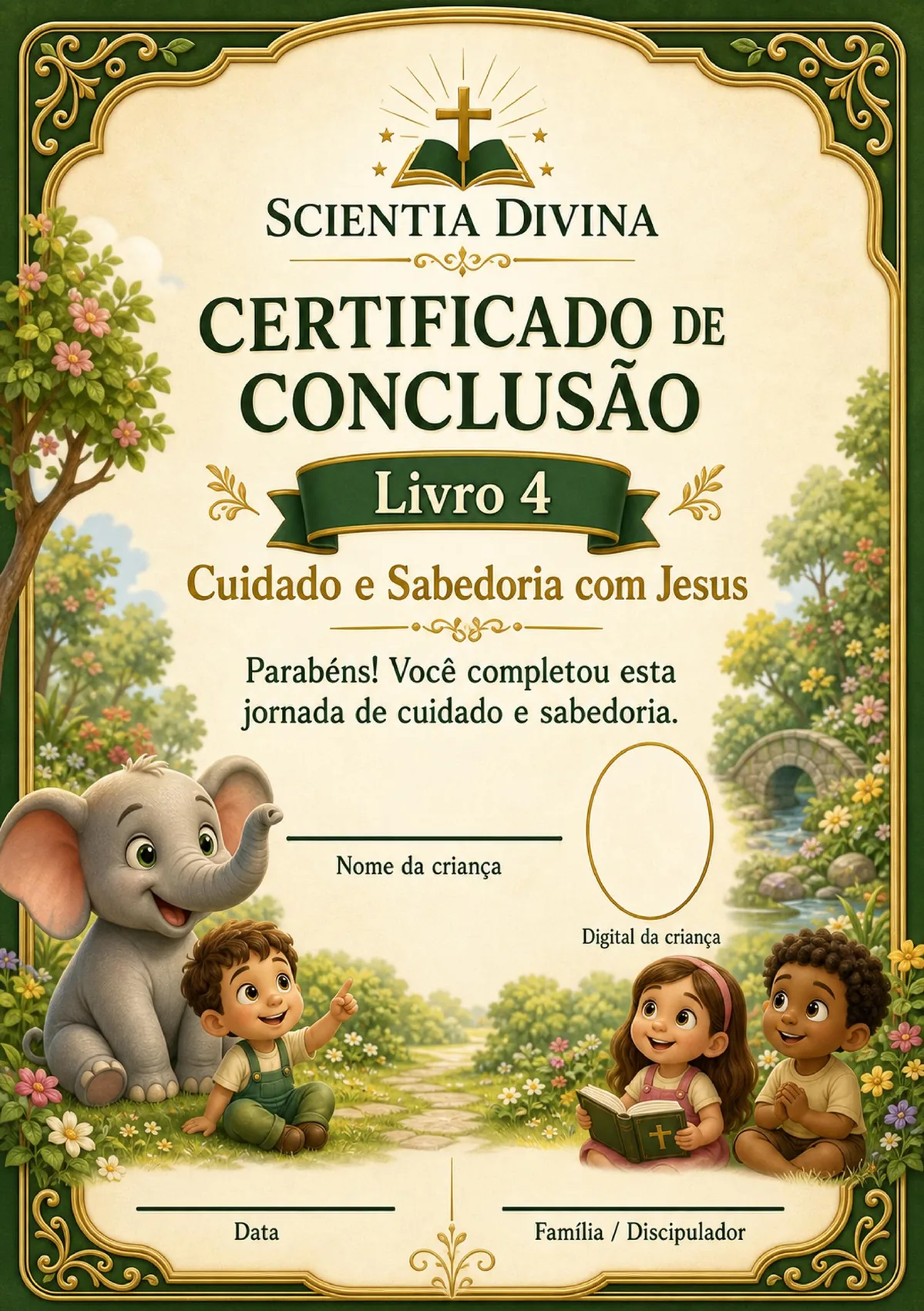 Certificado de conclusão do Livro 04