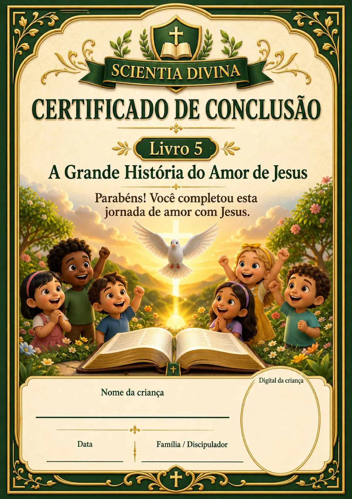 Certificado de conclusão do Livro 05